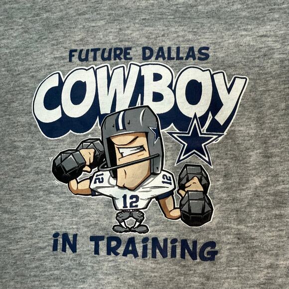 Dallas Cowboys Baby T-Shirt 12M Gray Future Cowboy In Training NFL - Picture 4 of 5
